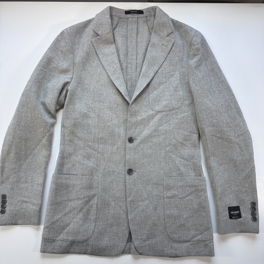 TODD SNYDER Wool Sportcoat Blazer Suit Jacket Gray MENS 40L NWT Made in Italy